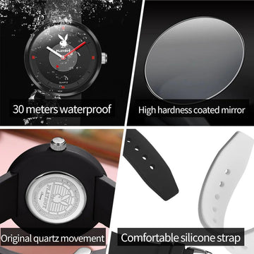 Original Silicone Strap Waterproof Quartz Simple Watches for Women - High Quality Elegant Fashion Lady WristWatches